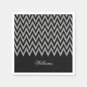 Serviette En Papier Cool tendance chevron zigzag faux parties scintill (Devant)