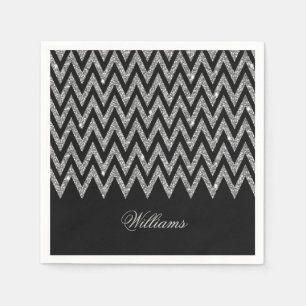 Serviette En Papier Cool tendance chevron zigzag faux parties scintill