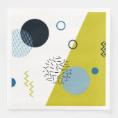 Serviette En Papier Cool, tendance, moderne, vert Memphis (Devant)