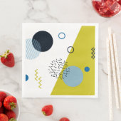 Serviette En Papier Cool, tendance, moderne, vert Memphis (En situation)