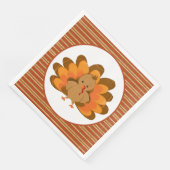 Serviette En Papier cool Thanksgiving dinde de fête (Coin)