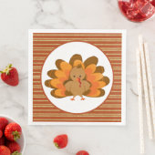 Serviette En Papier cool Thanksgiving dinde de fête (En situation)