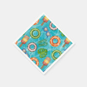 Serviette En Papier Cool Turqouise Pool Party (Coin)