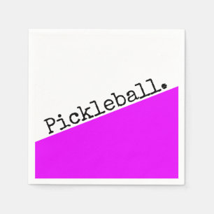 Serviette En Papier Cool Vivid Pink Diagonal Wedge Pickleball