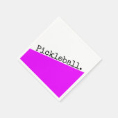 Serviette En Papier Cool Vivid Pink Diagonal Wedge Pickleball (Coin)