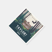 Serviette En Papier Cool Ziplining Forest Anniversaire de verdure exté (Coin)