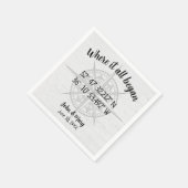 Serviette En Papier Coordonnées GPS de la boussole mariage (Coin)