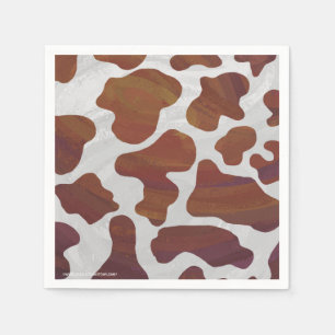 Serviette En Papier Copie Brown et blanche de vache