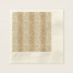 Serviette En Papier Copie d'alligator de parties scintillantes d'or