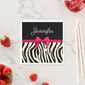 Serviette En Papier Copie de zèbre (En situation)