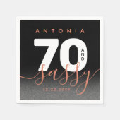Serviette En Papier Copper Girly 70 et Sassy (Devant)