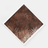 Serviette En Papier Copper Sunset Palm Modèle ID1323 (Coin)