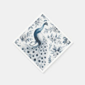 Serviette En Papier Coq avec fleurs bleu (Coin)