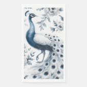 Serviette En Papier Coq avec fleurs bleu (Devant)