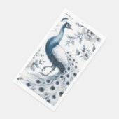 Serviette En Papier Coq avec fleurs bleu (Coin)