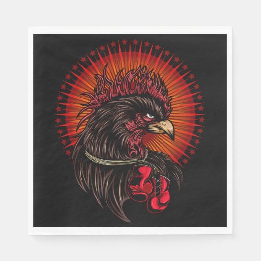 Serviette En Papier Coq de boîte (Devant)