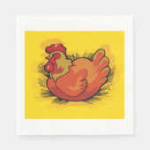 Serviette En Papier Coq en paille (Devant)