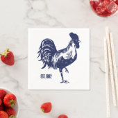Serviette En Papier Coq Est. 1882 (En situation)
