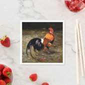 Serviette En Papier Coq/Gaulois/Rooster (En situation)