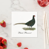 Serviette En Papier Coq noir de faisan (En situation)