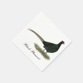 Serviette En Papier Coq noir de faisan (Coin)