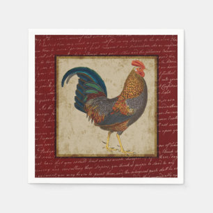 Serviette En Papier Coq rouge