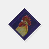 Serviette En Papier Coq : tête libre (Coin)