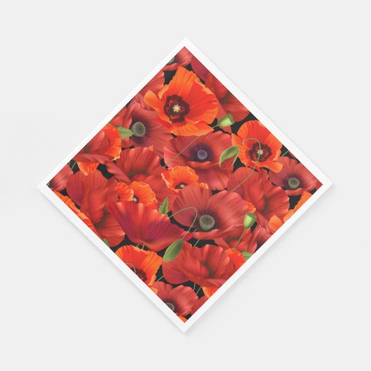Serviette En Papier Coquelicot (Coin)