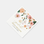 Serviette En Papier Coquelicot rose Fleurs Dégradé (Coin)