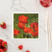 Serviette En Papier Coquelicots éclatants (En situation)
