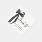 Serviette En Papier Coquette Black Bow moderne Graduate Graduate (Coin)
