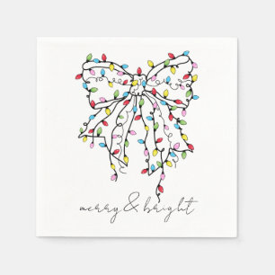 Serviette En Papier Coquette Bow Feux de Noël