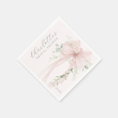 Serviette En Papier Coquette Bow Greenery Bridal Shower (Coin)