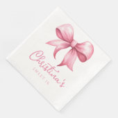 Serviette En Papier Coquette Bow rose Sweet 16 (Coin)