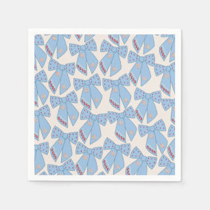 Serviette En Papier Coquette Bows Bleus
