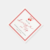 Serviette En Papier Coquette cerise sur le dessus bébé fille douche (Coin)