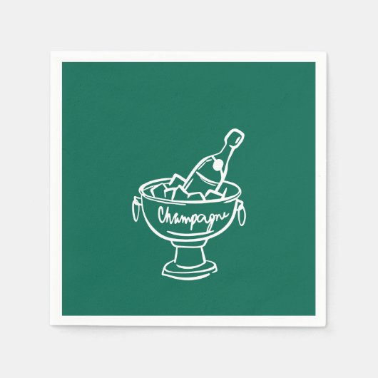 Serviette En Papier Coquette Champagne (Devant)