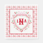 Serviette En Papier Coquette Cherry Monogam (Devant)
