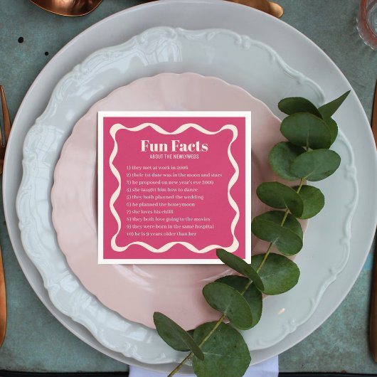 Serviette En Papier Coquette Curvy Ribbon Retro Mariage