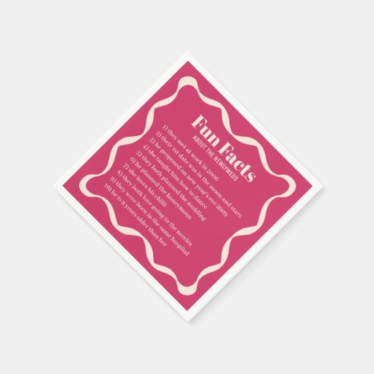 Serviette En Papier Coquette Curvy Ribbon Retro Mariage (Coin)