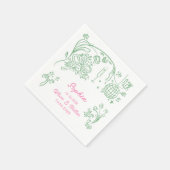 Serviette En Papier Coquette dessinée à la main, sage et audacieux ann (Coin)