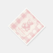 Serviette En Papier Coquette En vichy Baby shower d'ours en peluche fr (Coin)