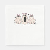Serviette En Papier Coquette fantômes avec un chat noir T-shirt classi (Devant)