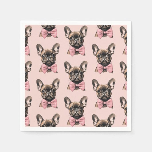 Serviette En Papier Coquette Frenchie (Devant)