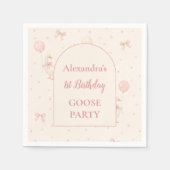Serviette En Papier Coquette Goose 1st Birthday (Devant)