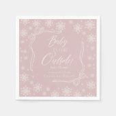 Serviette En Papier Coquette hiver Pink Baby c'est froid Papier Napkin (Devant)