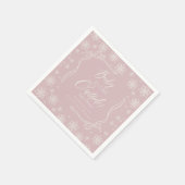 Serviette En Papier Coquette hiver Pink Baby c'est froid Papier Napkin (Coin)