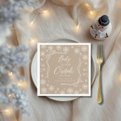 Serviette En Papier Coquette hiver Taupe Baby c'est froid Papier Napki