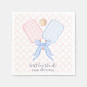 Serviette En Papier Coquette Pickball Pink Blue (Devant)