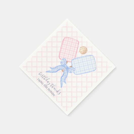Serviette En Papier Coquette Pickball Pink Blue (Coin)